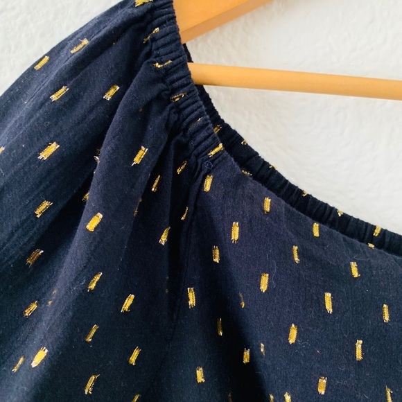 LUCKY 🍀 BRAND navy blue and gold Cold Shoulders - Picture 5 of 8